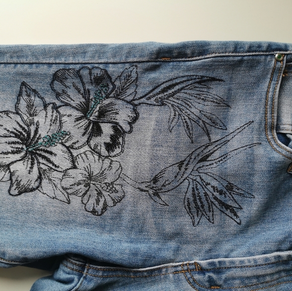 🎉3xHP🎉 Desigual Floral Jeans “Hibiscus” size 29 - Picture 12 of 16